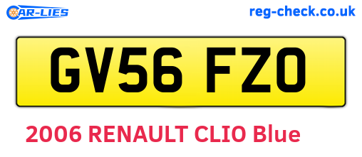 GV56FZO are the vehicle registration plates.