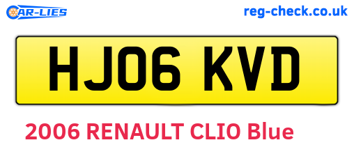 HJ06KVD are the vehicle registration plates.