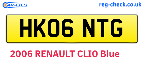 HK06NTG are the vehicle registration plates.