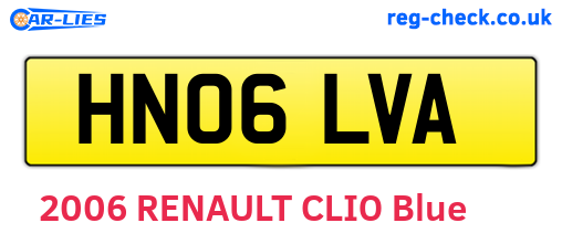 HN06LVA are the vehicle registration plates.