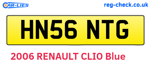 HN56NTG are the vehicle registration plates.