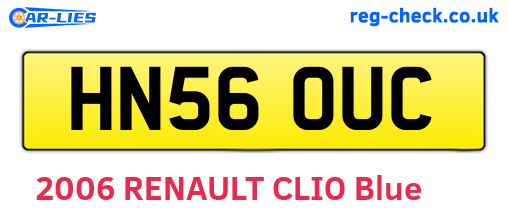 HN56OUC are the vehicle registration plates.