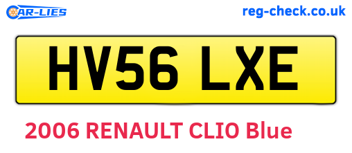 HV56LXE are the vehicle registration plates.