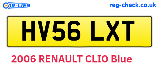 HV56LXT are the vehicle registration plates.