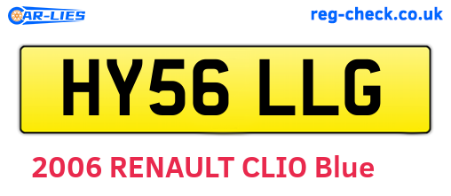 HY56LLG are the vehicle registration plates.