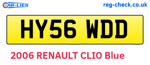 HY56WDD are the vehicle registration plates.