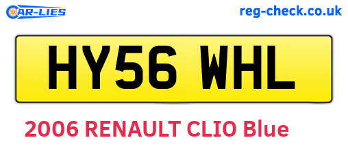 HY56WHL are the vehicle registration plates.