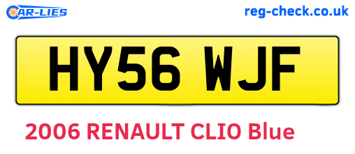 HY56WJF are the vehicle registration plates.