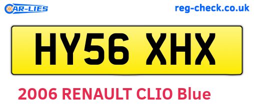 HY56XHX are the vehicle registration plates.