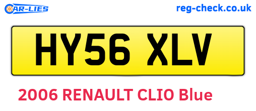 HY56XLV are the vehicle registration plates.
