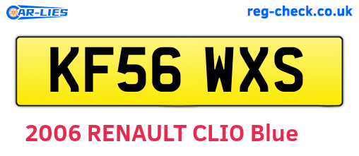 KF56WXS are the vehicle registration plates.
