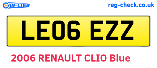 LE06EZZ are the vehicle registration plates.
