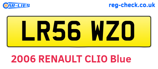 LR56WZO are the vehicle registration plates.