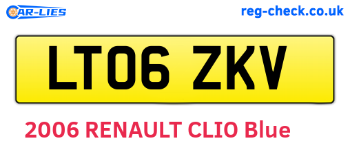LT06ZKV are the vehicle registration plates.