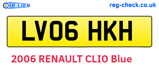 LV06HKH are the vehicle registration plates.