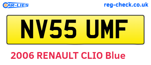 NV55UMF are the vehicle registration plates.