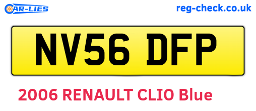 NV56DFP are the vehicle registration plates.