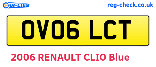 OV06LCT are the vehicle registration plates.
