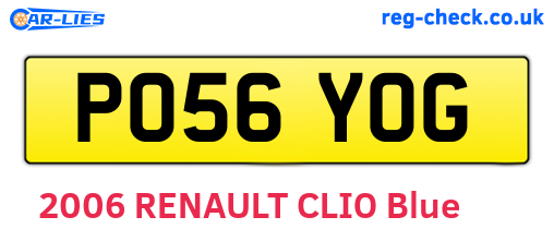 PO56YOG are the vehicle registration plates.