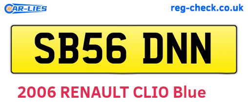 SB56DNN are the vehicle registration plates.