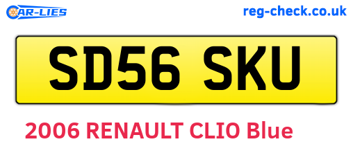 SD56SKU are the vehicle registration plates.