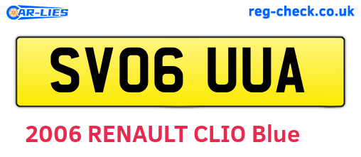 SV06UUA are the vehicle registration plates.