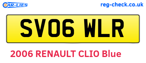 SV06WLR are the vehicle registration plates.