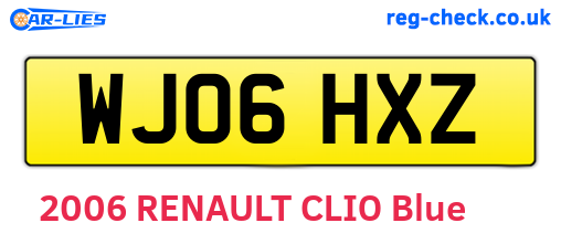 WJ06HXZ are the vehicle registration plates.