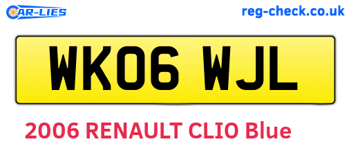 WK06WJL are the vehicle registration plates.