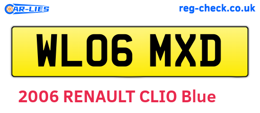 WL06MXD are the vehicle registration plates.