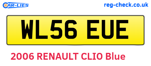 WL56EUE are the vehicle registration plates.