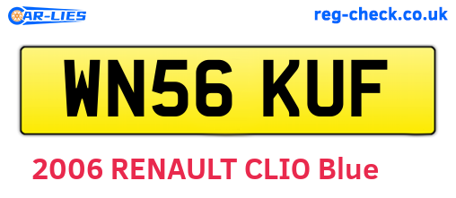 WN56KUF are the vehicle registration plates.