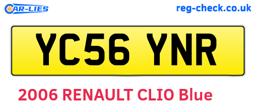 YC56YNR are the vehicle registration plates.