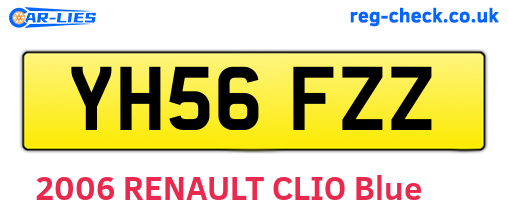 YH56FZZ are the vehicle registration plates.