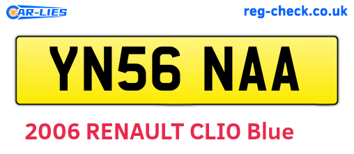 YN56NAA are the vehicle registration plates.
