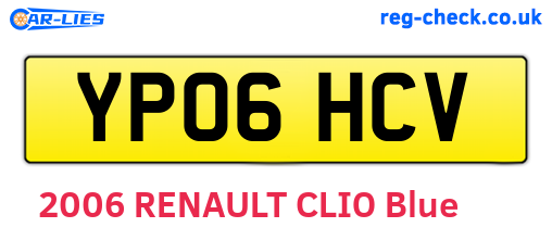 YP06HCV are the vehicle registration plates.