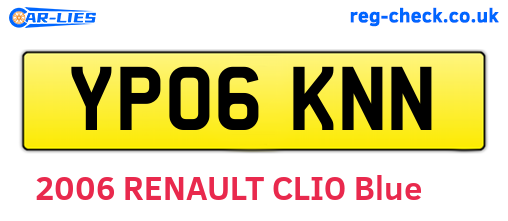 YP06KNN are the vehicle registration plates.