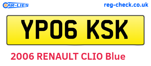 YP06KSK are the vehicle registration plates.