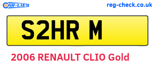 S2HRM are the vehicle registration plates.