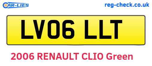 LV06LLT are the vehicle registration plates.