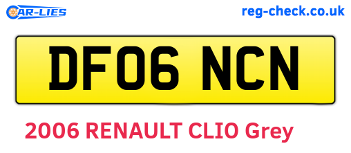 DF06NCN are the vehicle registration plates.