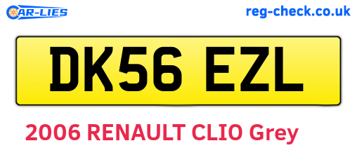 DK56EZL are the vehicle registration plates.