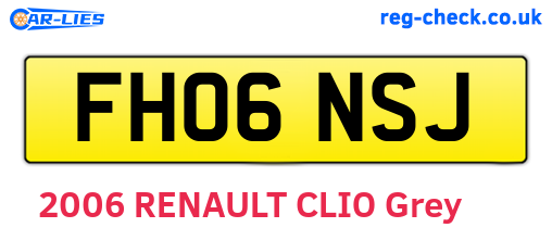 FH06NSJ are the vehicle registration plates.