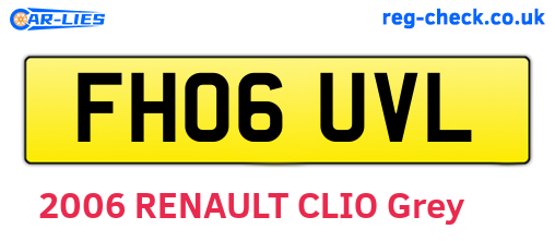 FH06UVL are the vehicle registration plates.