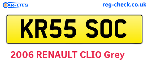 KR55SOC are the vehicle registration plates.