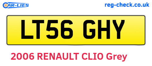 LT56GHY are the vehicle registration plates.