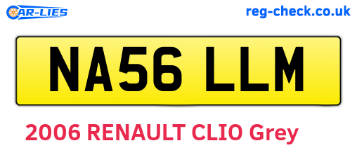 NA56LLM are the vehicle registration plates.