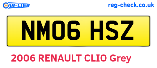 NM06HSZ are the vehicle registration plates.