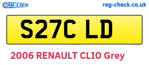 S27CLD are the vehicle registration plates.