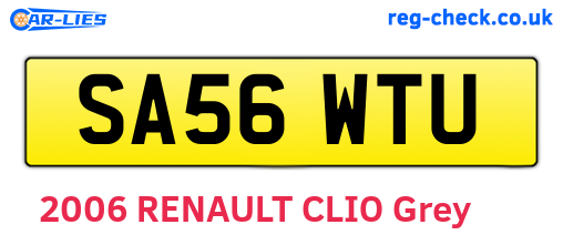 SA56WTU are the vehicle registration plates.